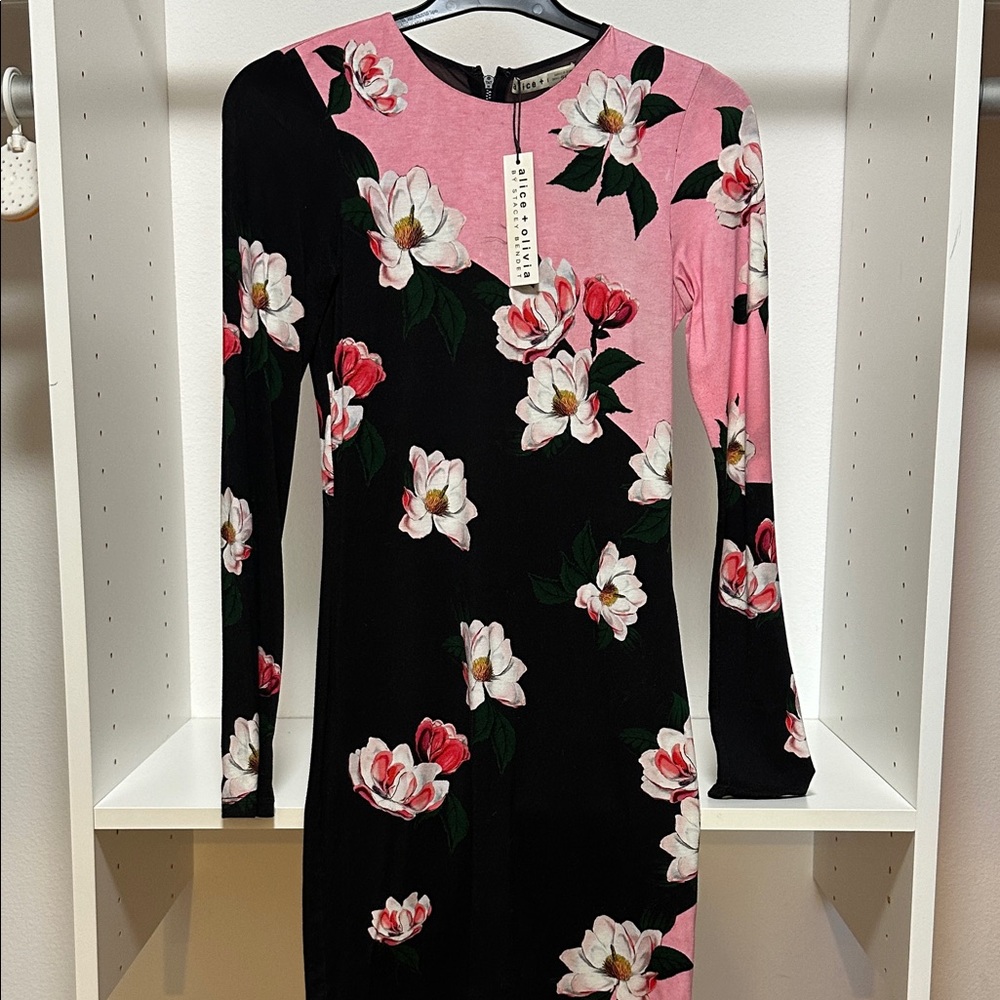 Alice + Olivia Pink Floral Dress
